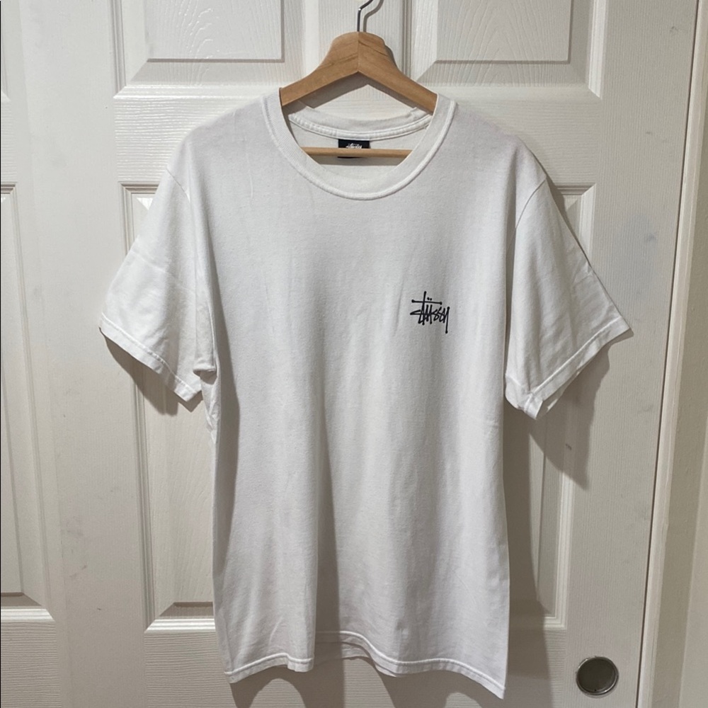 Stussy White Short Sleeve Tee Casual Cotton